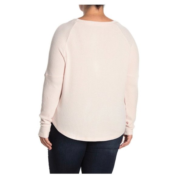 Sweet Romeo Pink Crewneck Long Sleeve Thermal Top - Picture 3 of 6